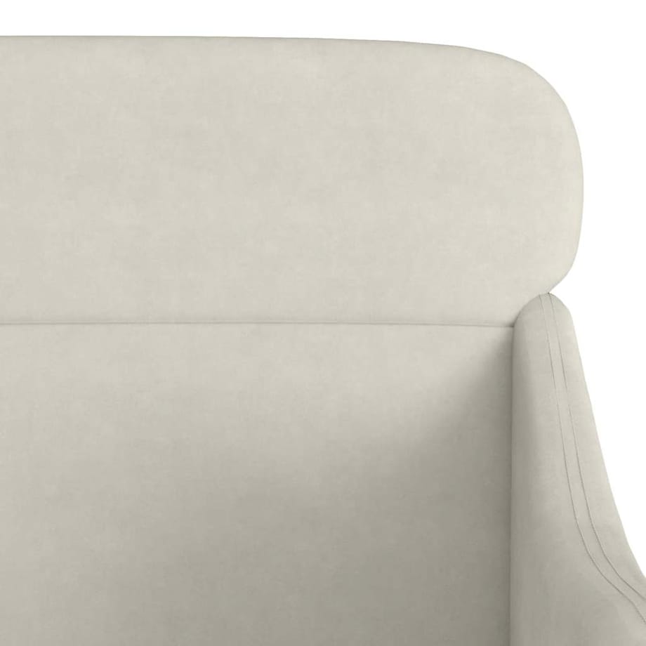 vidaXL Fotel, kremowy, 63x76x80 cm, obity aksamitem