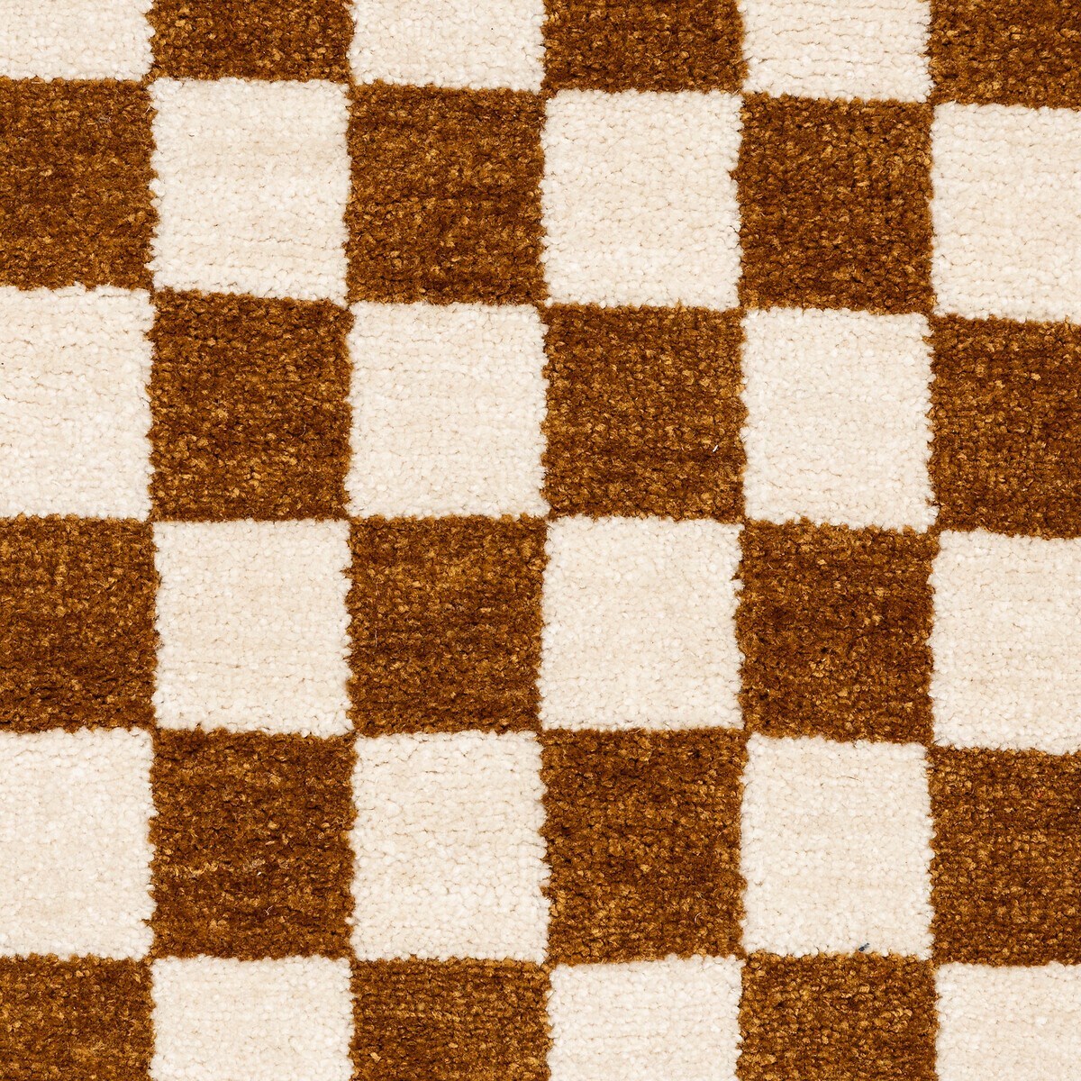 Dywan we wzór szachownicy ochra 118x170 cm