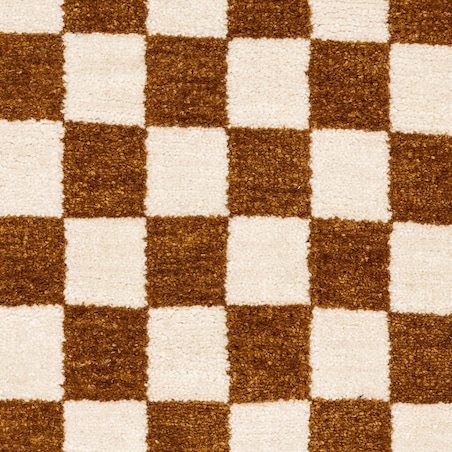 Dywan we wzór szachownicy ochra 118x170 cm