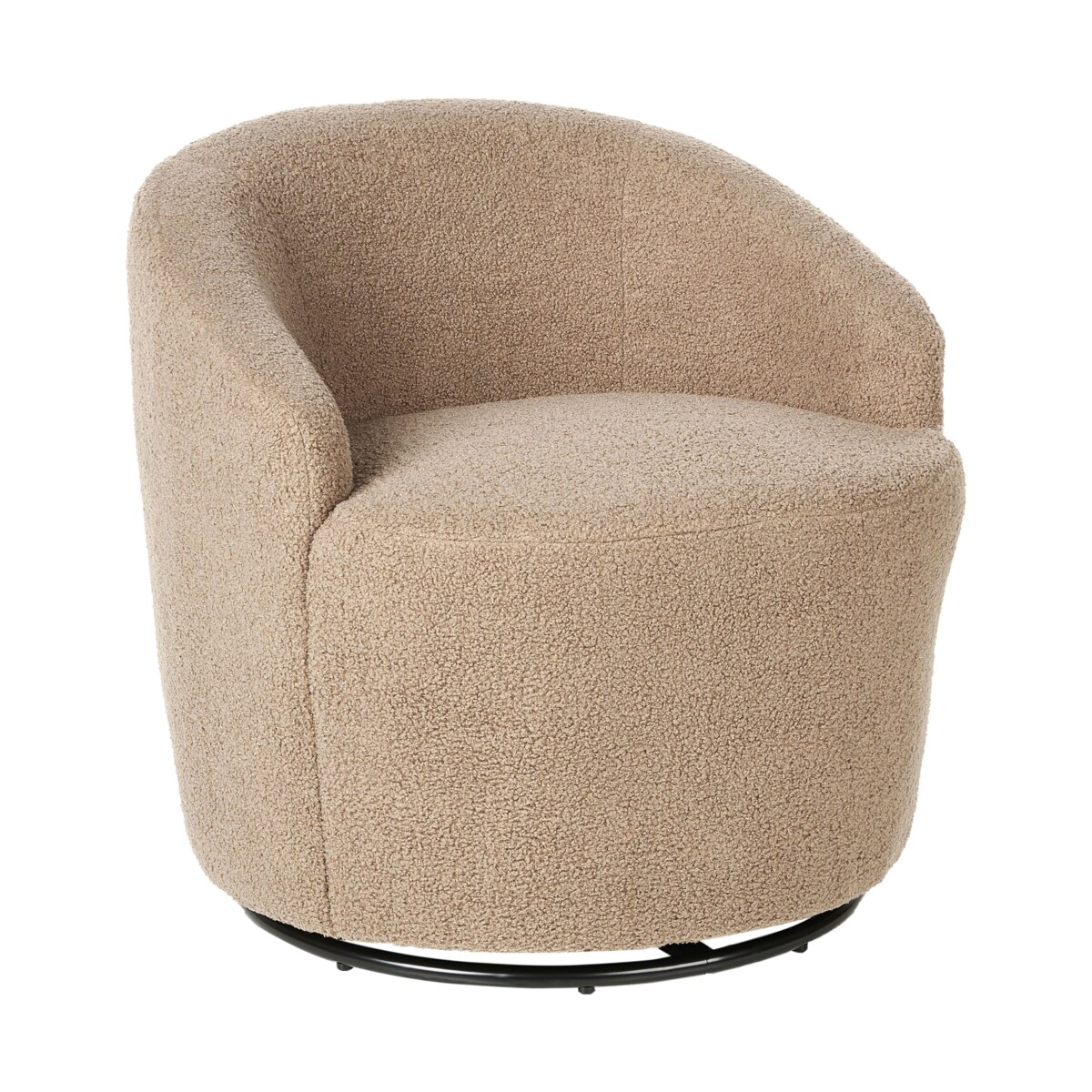 Fotel DAVIK Boucle Beżowoszary