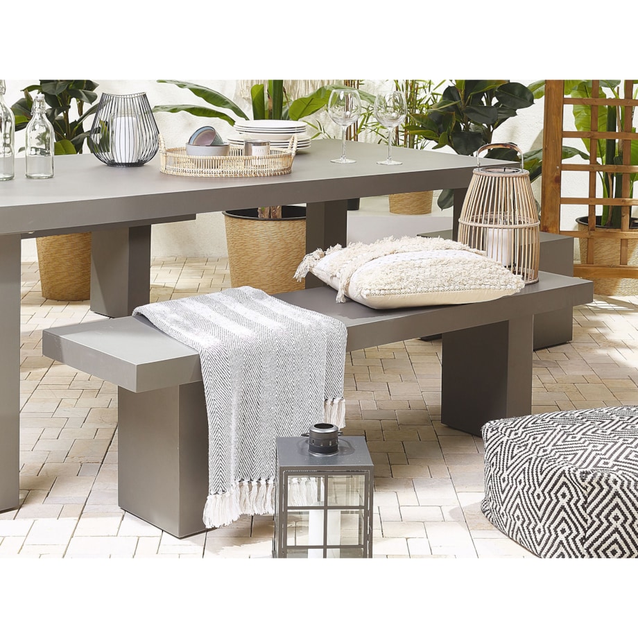 Ławka ogrodowa TARANTO 150 cm Beton Szary