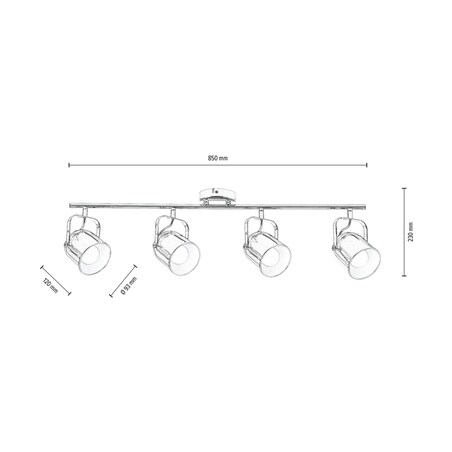 Lampa Sufitowa BRITOP Lighting 4xE27 Max.60W Subtelna Miedź w Nowoczesnym Stylu, Polski Producent, 1 szt.