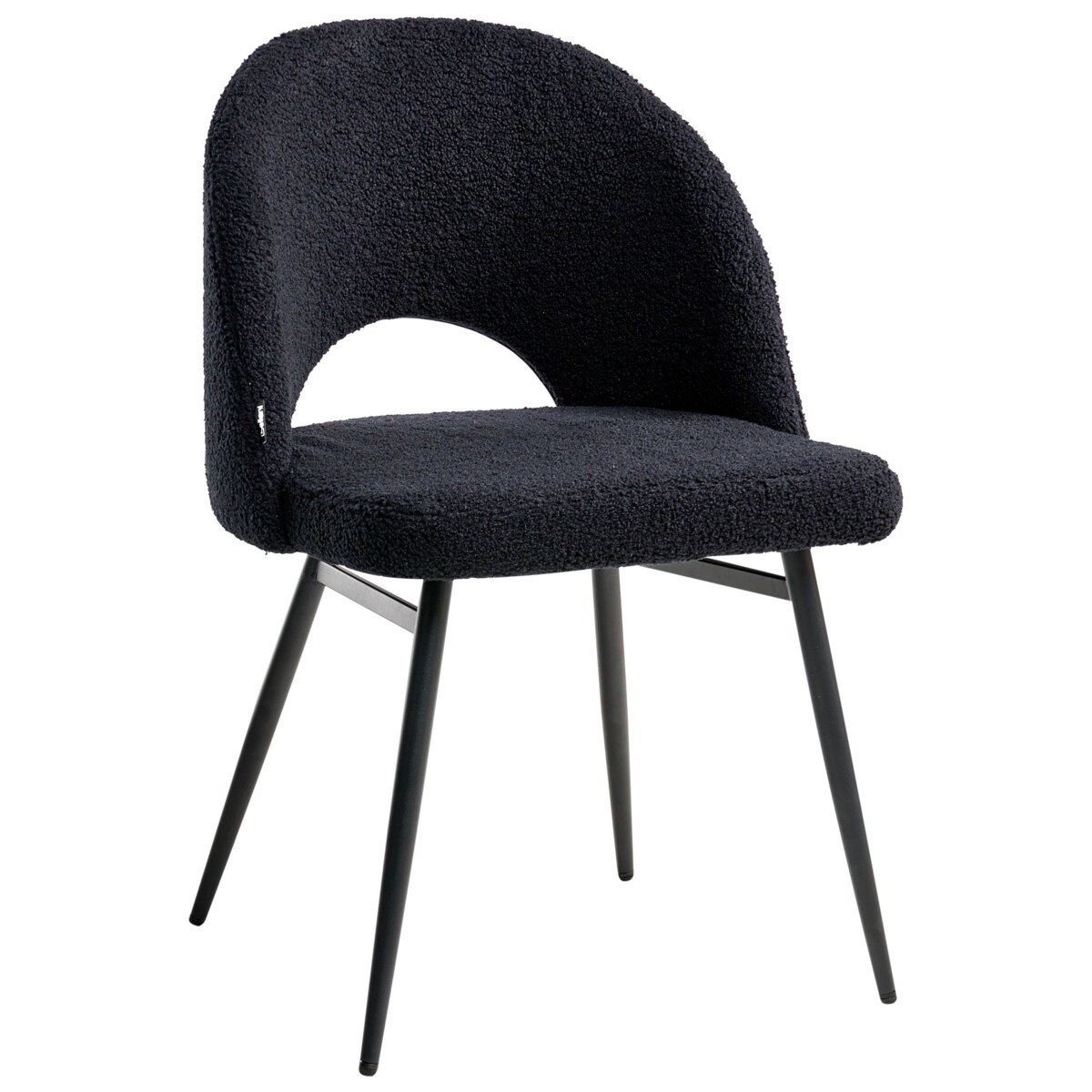 Zestaw 2 krzeseł do jadalni ONAGA Boucle Czarny