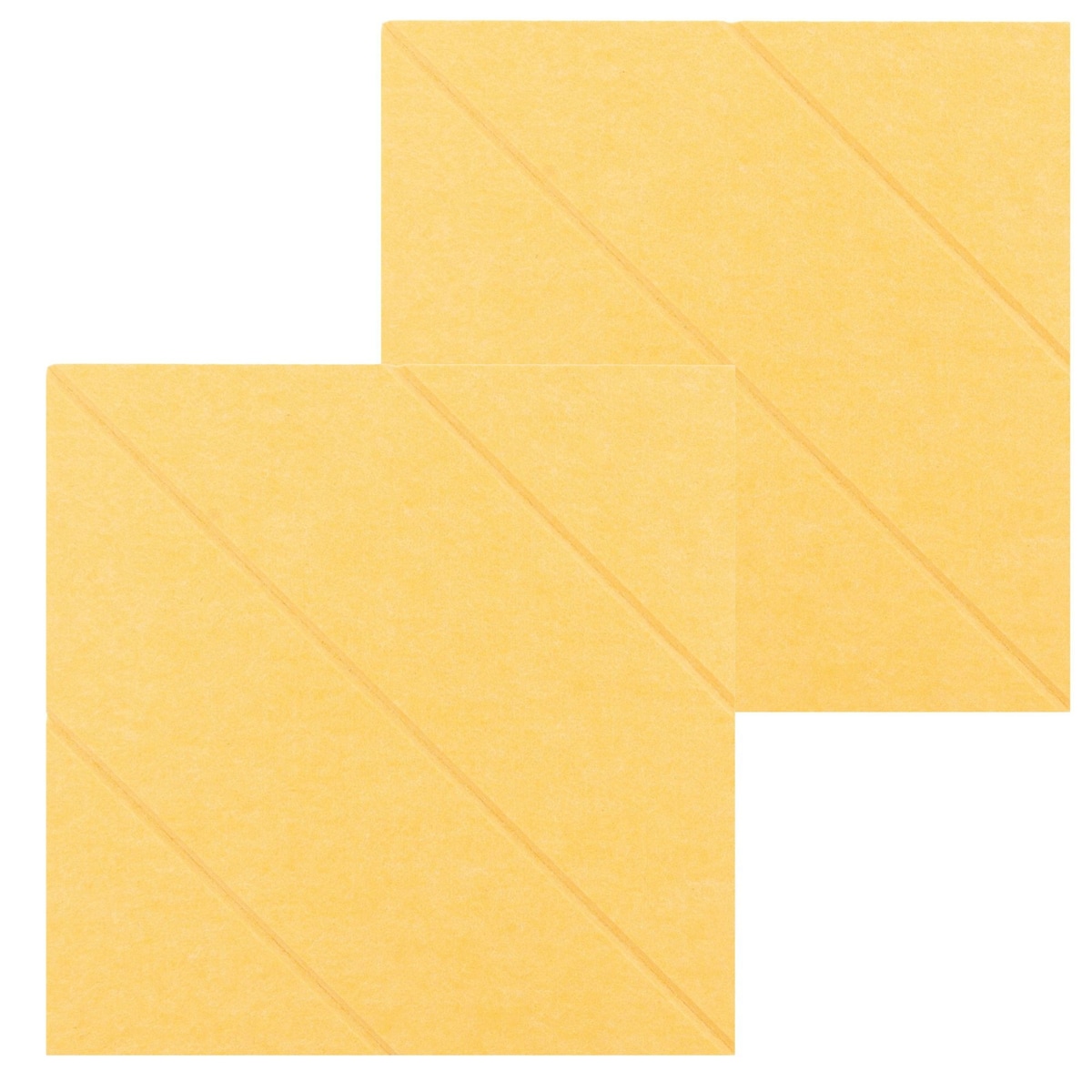 Zestaw 2 szt panel filcowy Felly 40x40 cm płytka kwadrat żółty