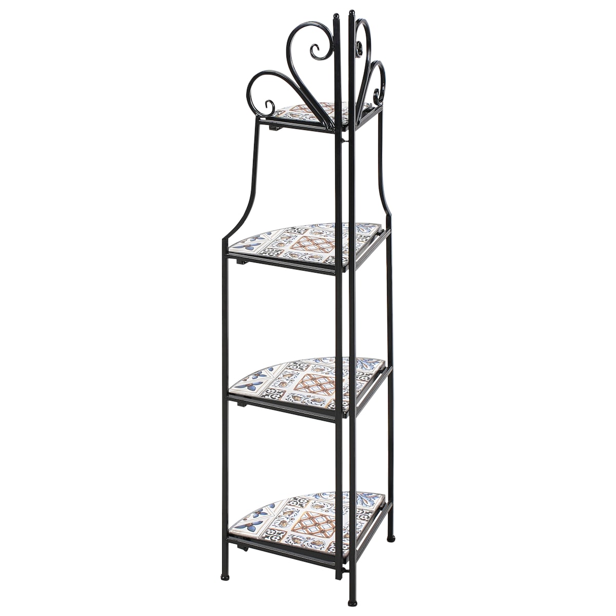 Regał FAVARA Metal 128 cm 43 cm Czarny