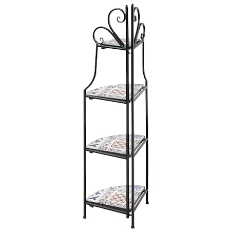 Regał FAVARA Metal 128 cm 43 cm Czarny