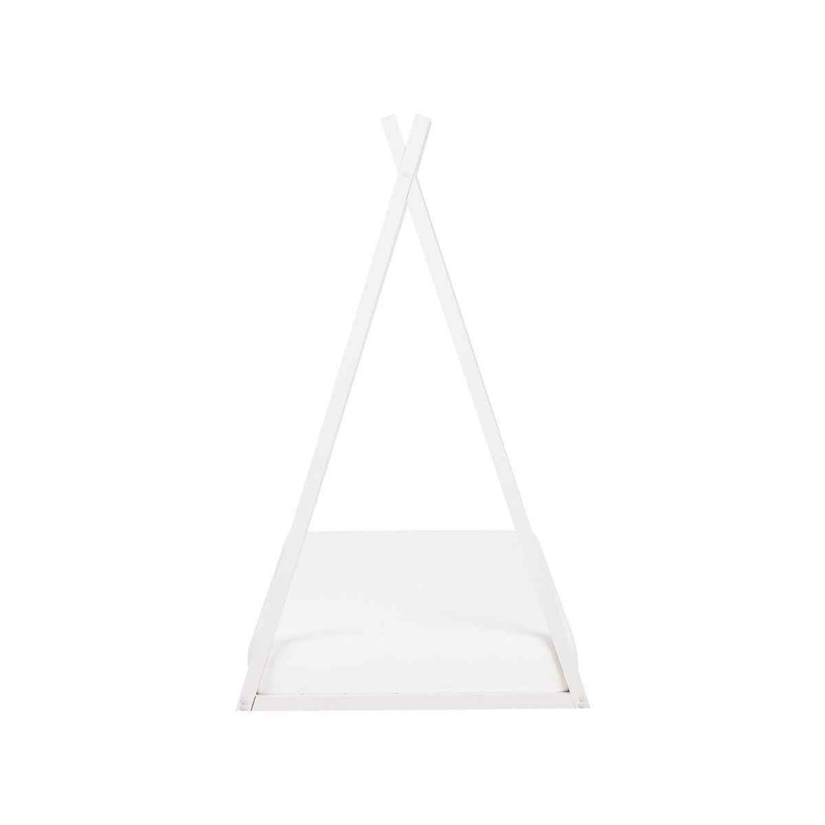 Łóżko dziecięce domek drewniane 90 x 200 cm białe SAURAT