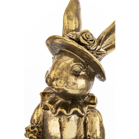 Dekoracja - króliczka 37,5x14x12,5 cm MALJUNA-3 złota