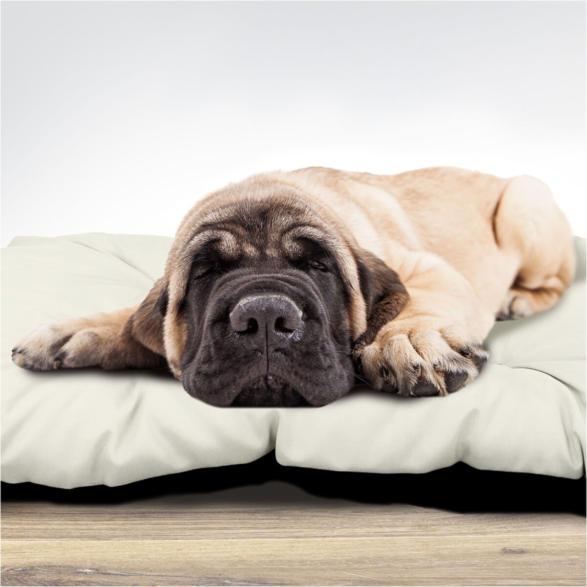 Legowisko Dla Psa Poduszka Posłanie Wytrzymałe 120X90 Cm Beżowe