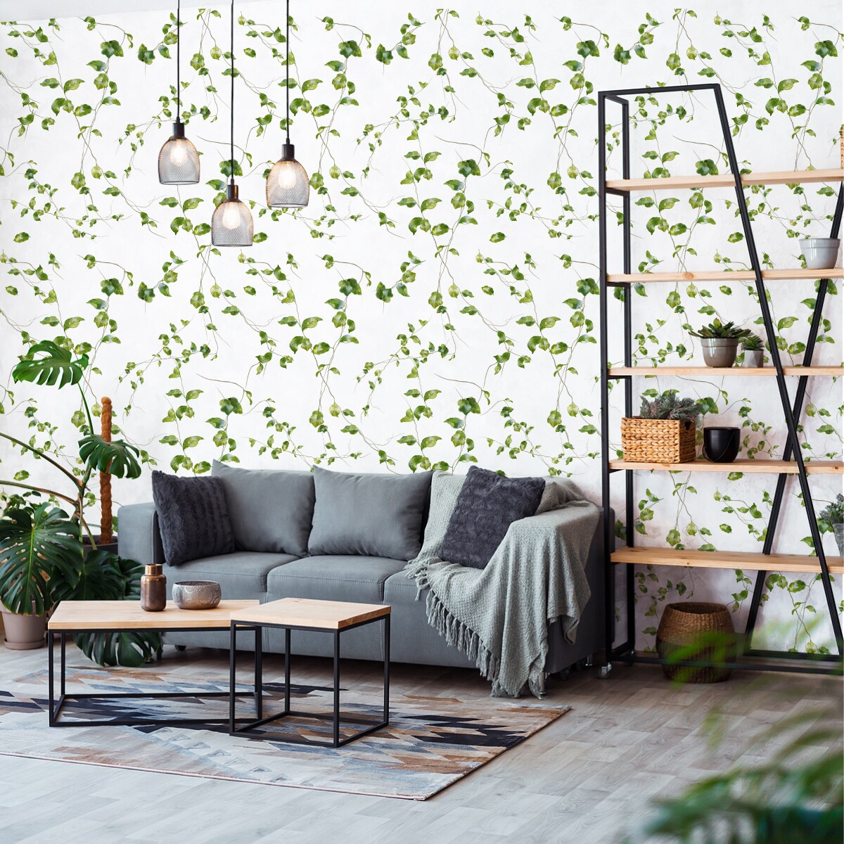 Tapeta Ścienna Do Salonu Liście Natura Rośliny