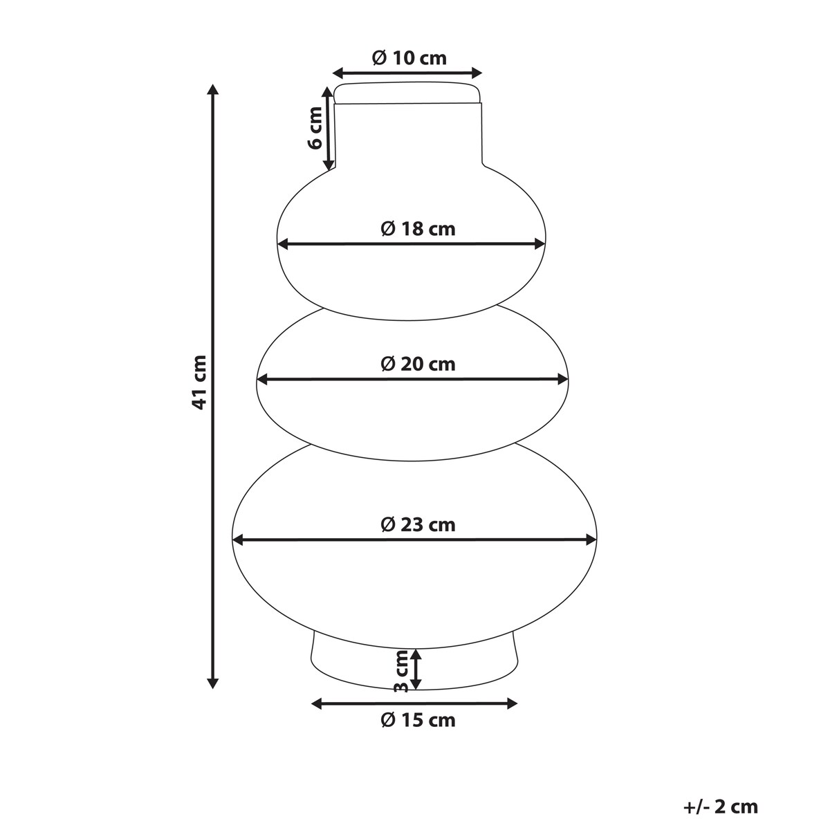 Wazon dekoracyjny MARANG Trawa morska 41 cm Naturalny