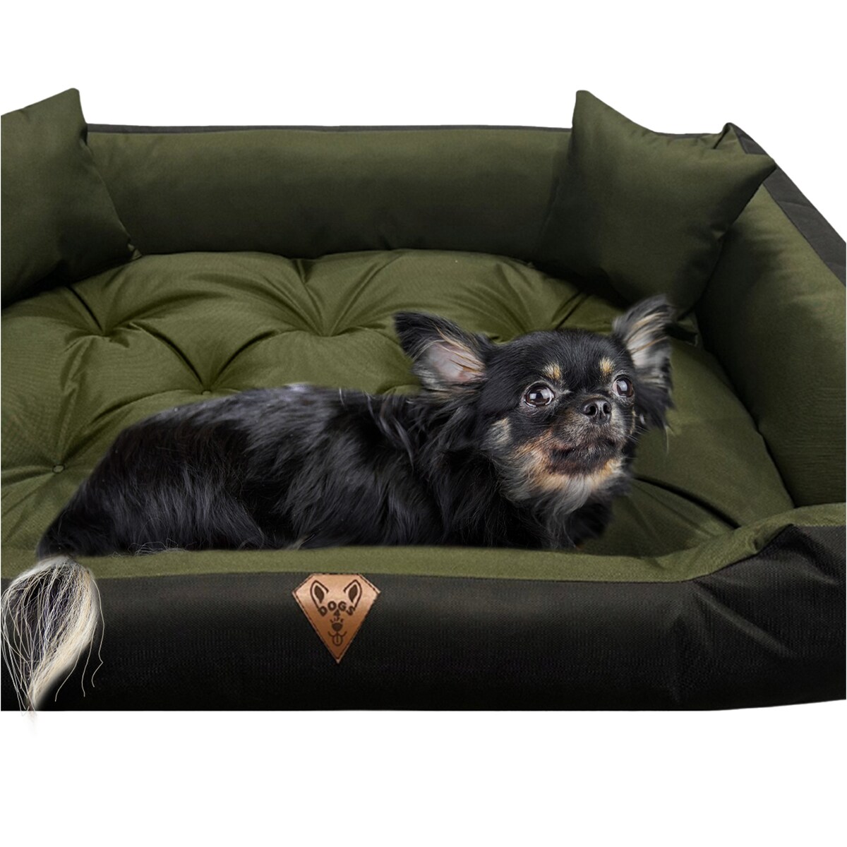 Legowisko Dla Psa Kanapa Posłanie 115X95 Cm Wodoodporne Poduszki Pikowane Zielone