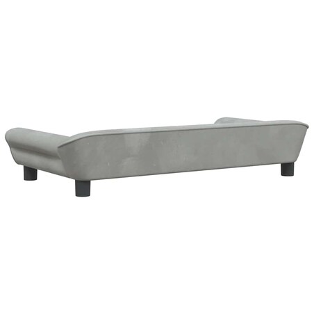 vidaXL Sofa dla dzieci, jasnoszara, 100x50x26 cm, aksamit