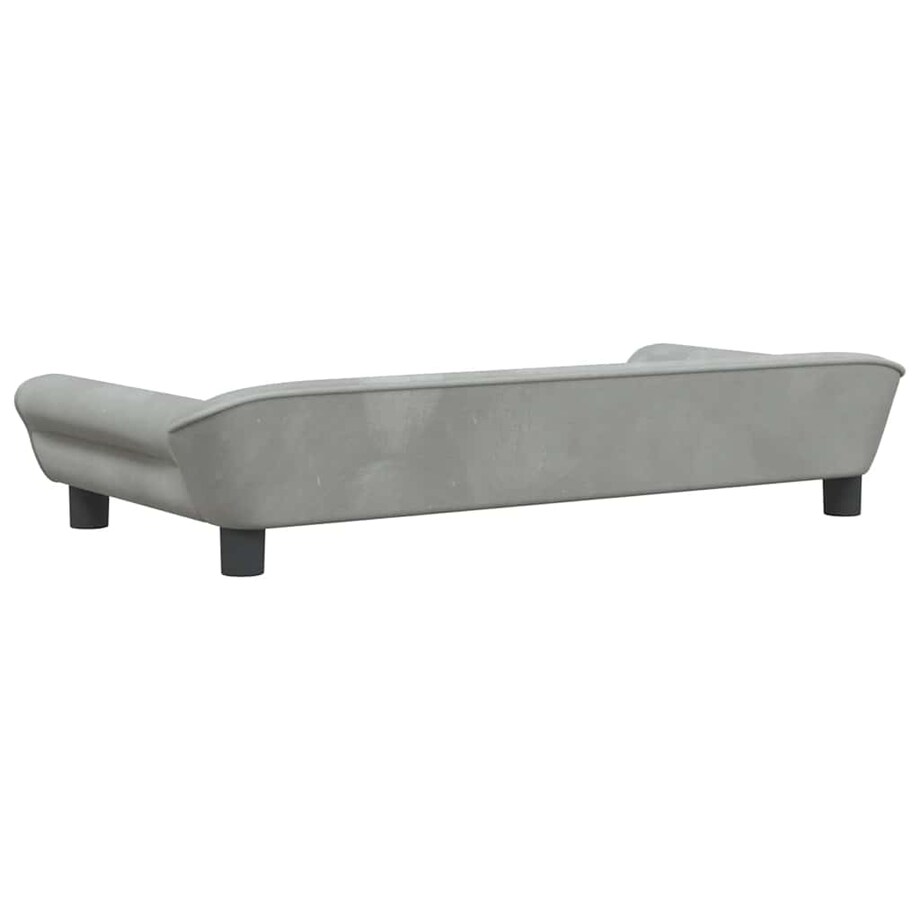 vidaXL Sofa dla dzieci, jasnoszara, 100x50x26 cm, aksamit
