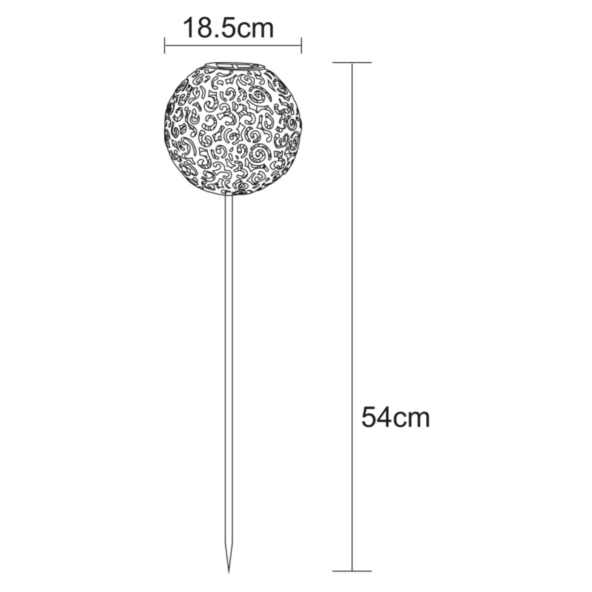 Lampka zewnętrzna Solar 33743 Globo LED 0,06W 3000K kula ball IP44 srebrna