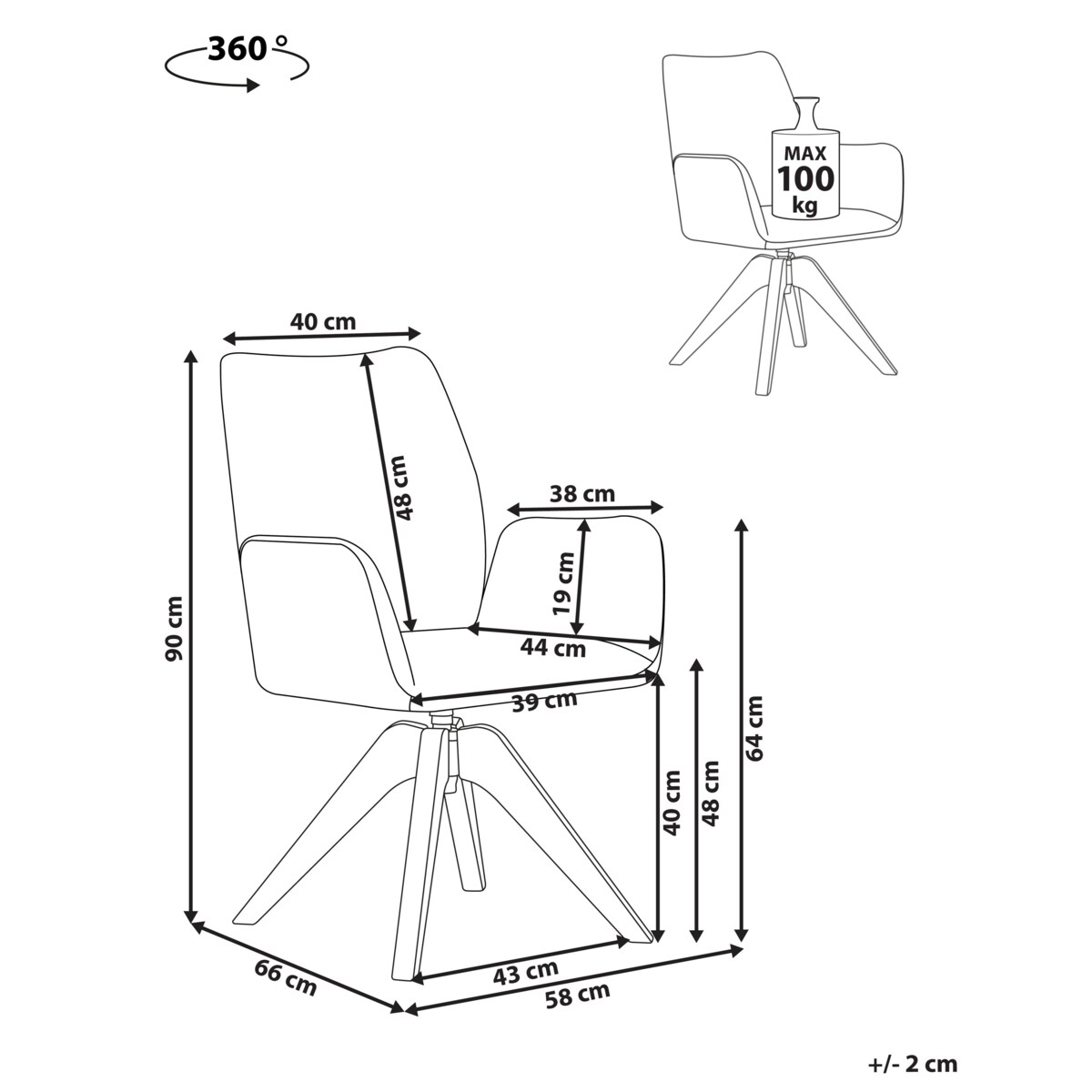 Krzesło do jadalni MOKENA Len Jasnobeżowy
