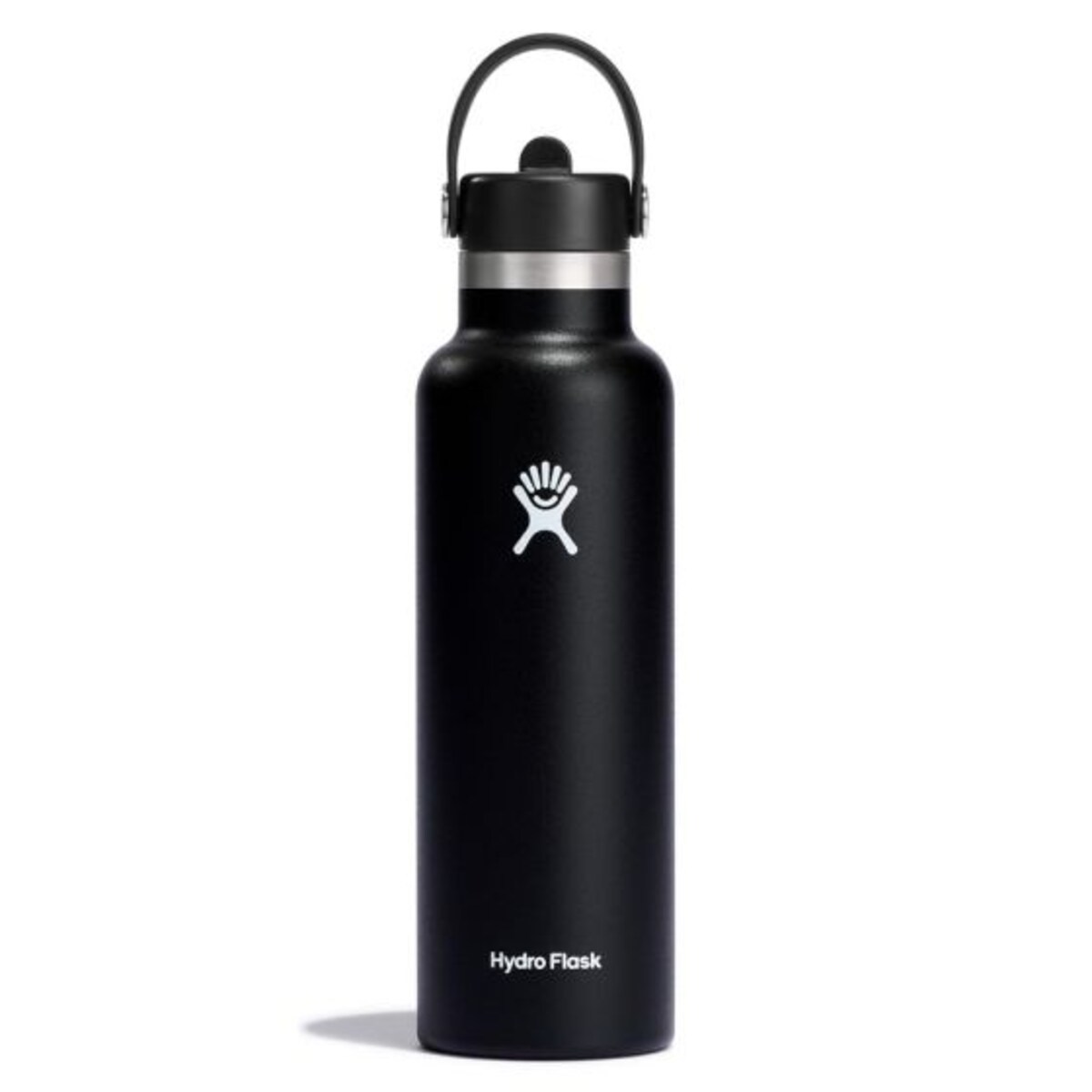 Butelka termiczna (czarna) Standard Mouth Flex Straw Cap Hydro Flask