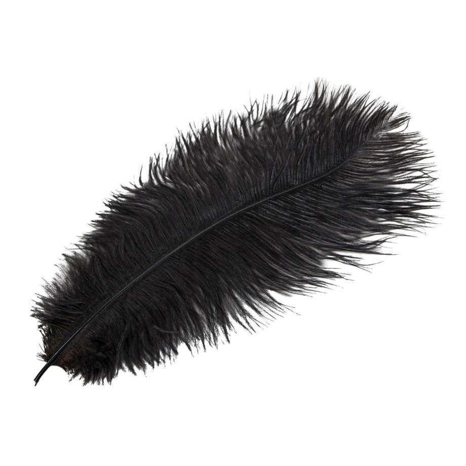 PIÓRO STRUSIE dekoracyjne CIEMNY BRĄZ 40cm