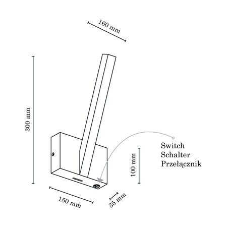 Drewniany Kinkiet BRITOP Lighting 1xLED 3.75W Dąb Olejowany FSC, Polski Producent, 1 szt.