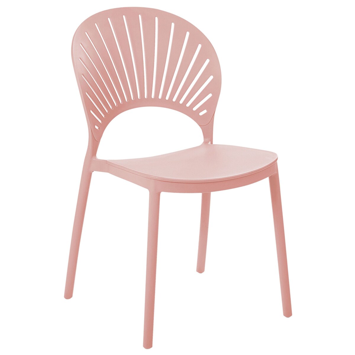 Zestaw 4 krzeseł ogrodowych OSTIA Pastelowy róż
