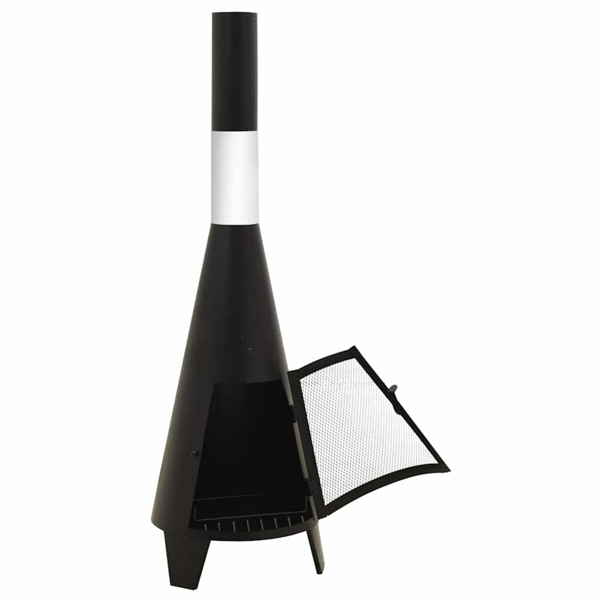 vidaXL Piecyk ogrodowy z pogrzebaczem, 38x38x122 cm, stalowy