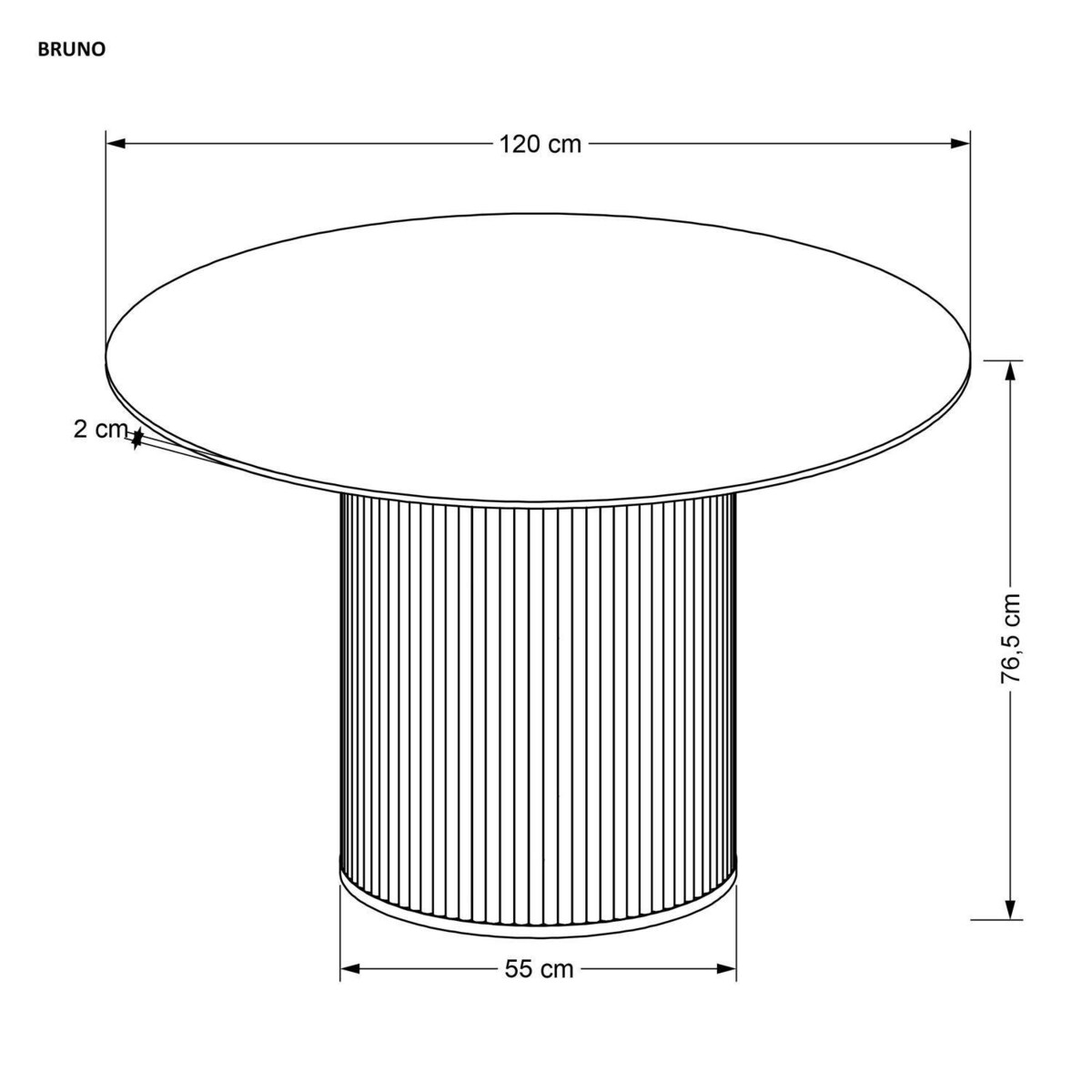 STÓŁ OKRĄGŁY Uno biały marmur 120cm orzechowe DREWNIANE NOGI