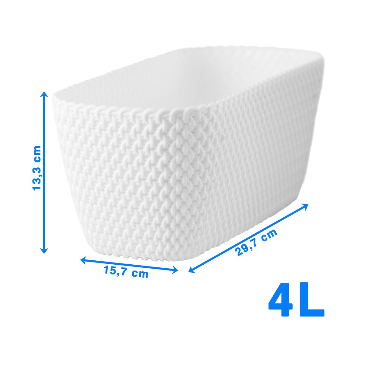 Doniczka Donica Ogrodowa Skrzynka 29,7/39,7 Cm Zestaw Na Taras Do Ogrodu Domu Biała