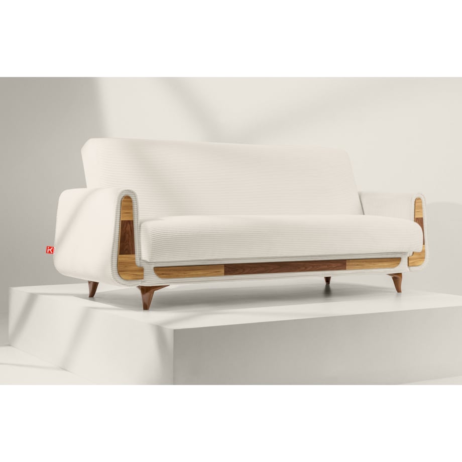 KONSIMO GUSTAVO II Sofa 3-osobowa, kolor beżowy