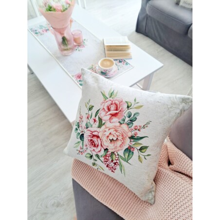 Poszewka Na Poduszkę Jasiek 45X45 Cm Żakardowa Dekoracyjna Ozobna