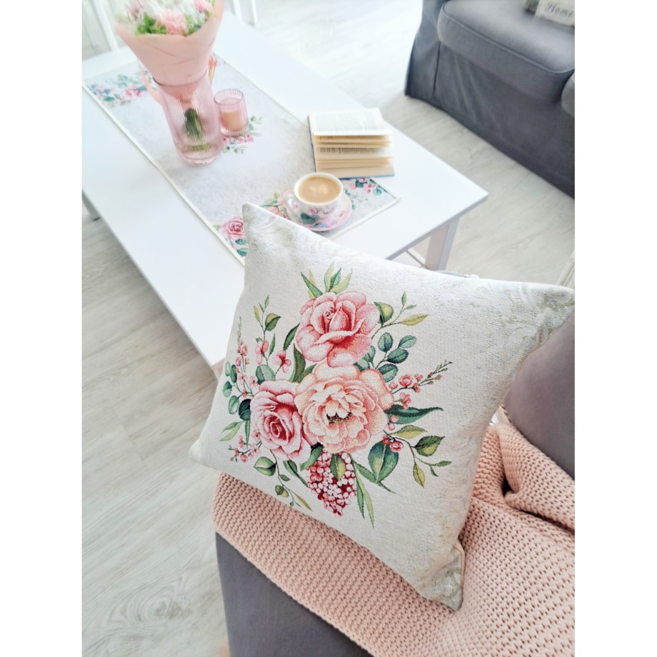 Poszewka Na Poduszkę Jasiek 45X45 Cm Żakardowa Dekoracyjna Ozobna