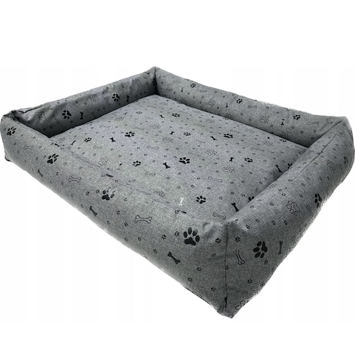 Legowisko Dla Psa Kanapa Posłanie 100X75 Cm Wodoodporne Poduszki Pikowane Kość Czarna