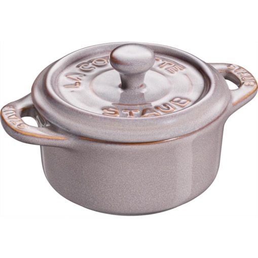 Staub Mini Cocotte Okrągły - 200 ml, Antyczny szary