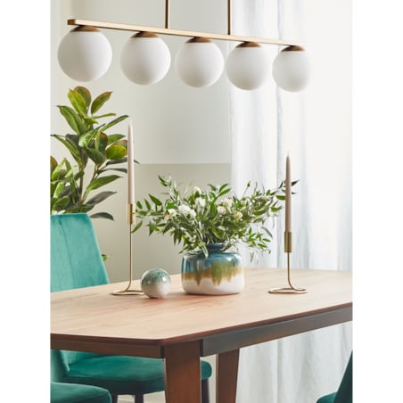 Lampa wisząca 5-punktowa metalowa złota ZIKULI