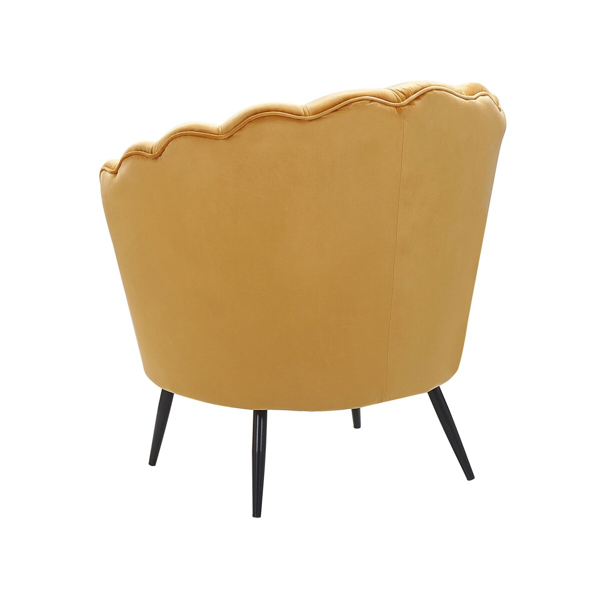 Fotel welurowy żółty LOVIKKA