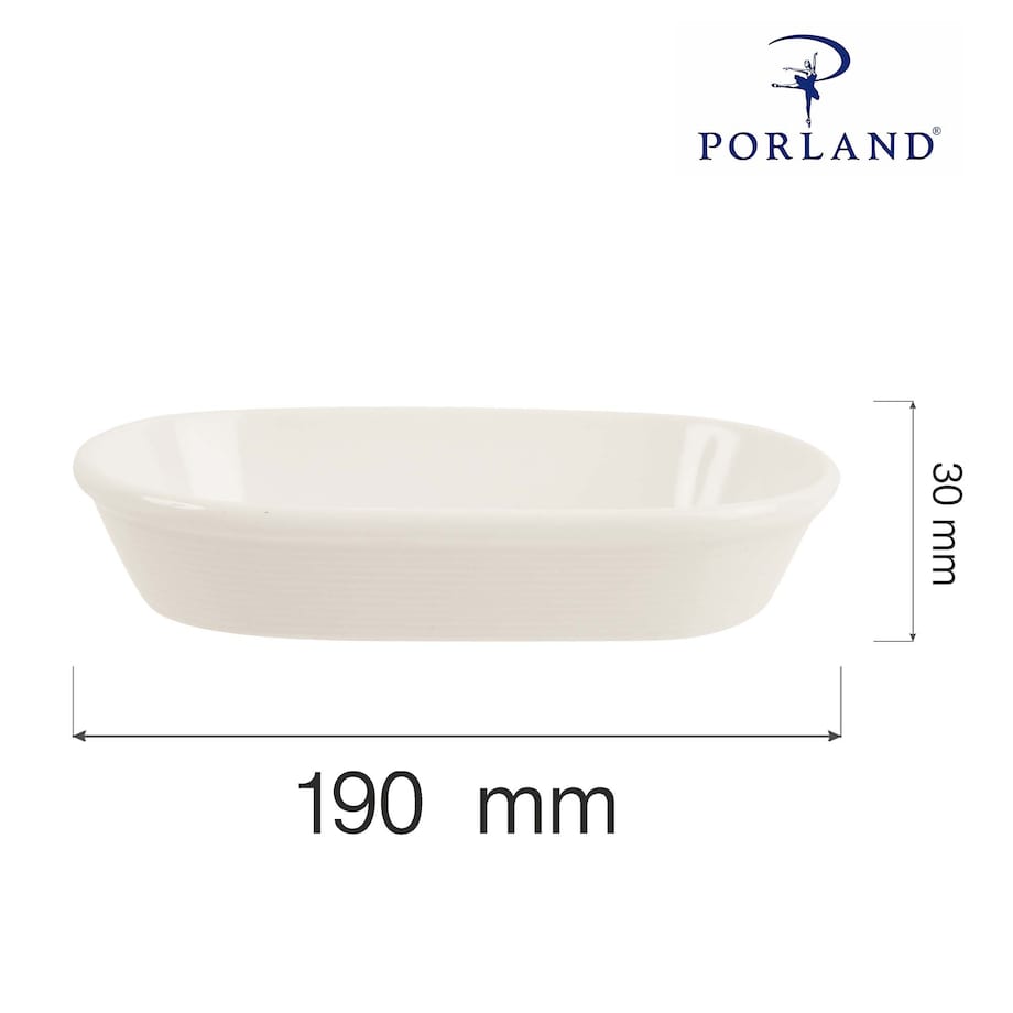 Rawierka Porcelanowa Line 190x120 mm Kremowa