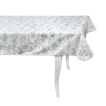 Obrus Toile de Jouy Green - 140 cm x 200 cm