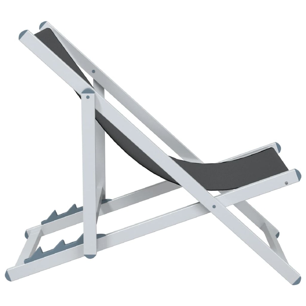 vidaXL Składane krzesła plażowe, 2 szt., szare, aluminium i textilene