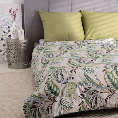 Komplet pościeli bawełnianej Creamy Jungle 160x200cm, 160 x 200 cm