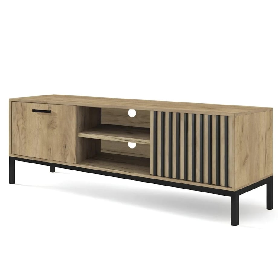 Szafka RTV LAMINO RTV-1 180 dąb craft/czarna