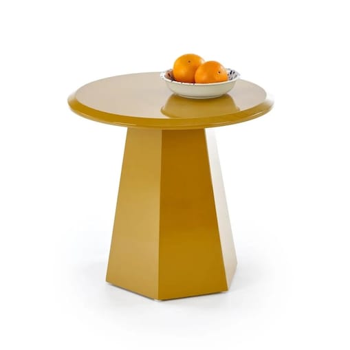 Stolik kawowy LOCA 50x50cm musztardowy