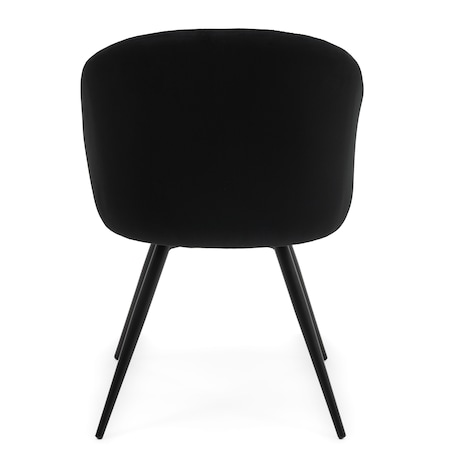 Krzesło tapicerowane obrotowe welurowe do salonu MODENA czarne