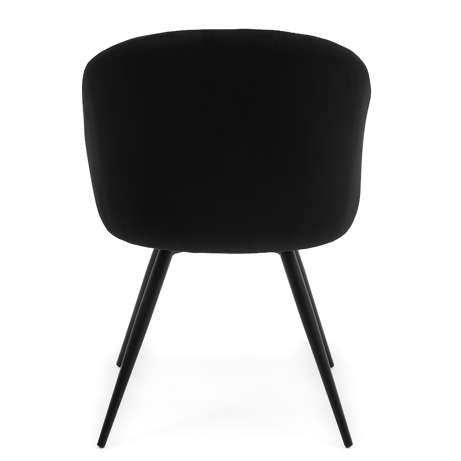 Krzesło tapicerowane obrotowe welurowe do salonu MODENA czarne