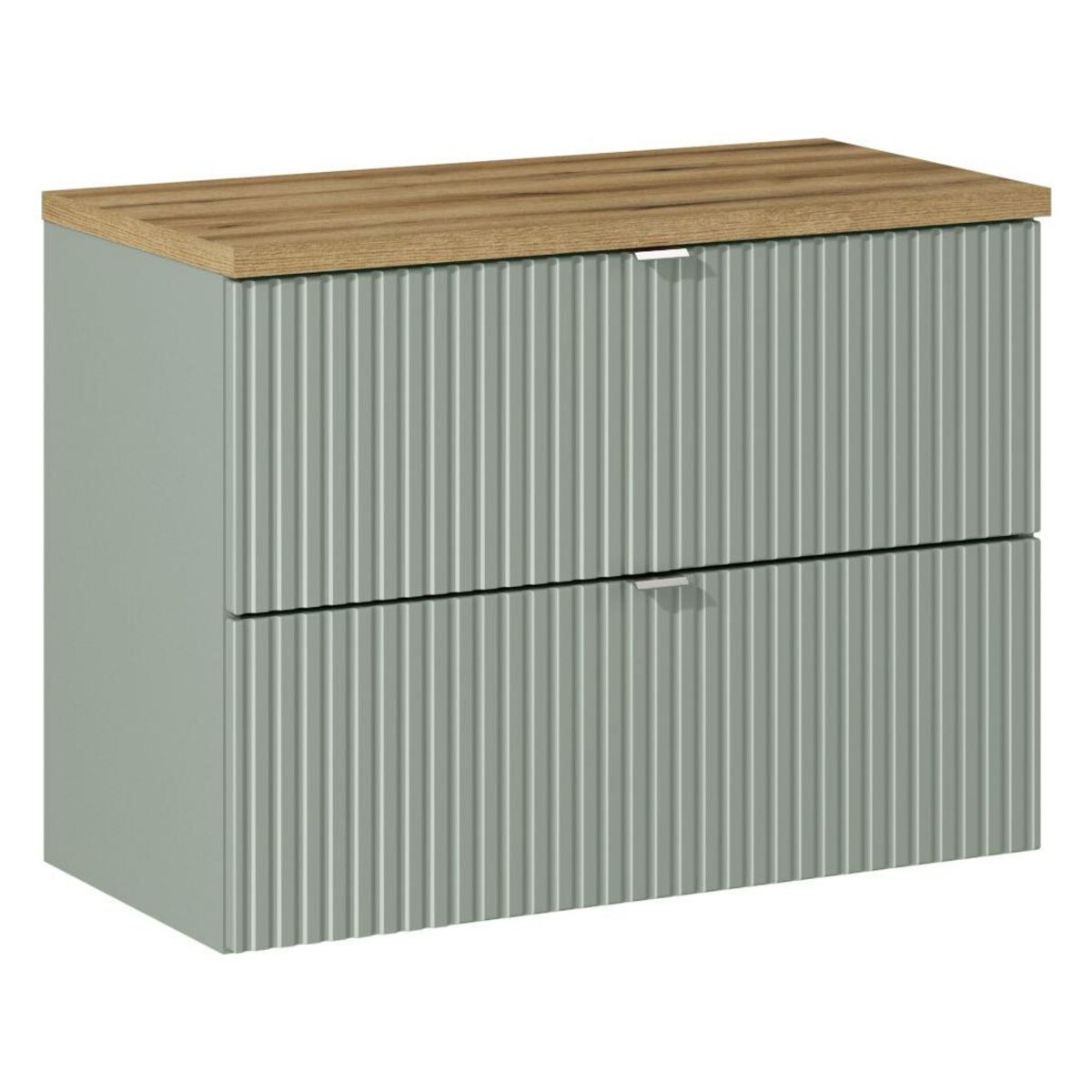 Szafka pod umywalkę 80 cm z blatem - Z szufladami - Reed Green