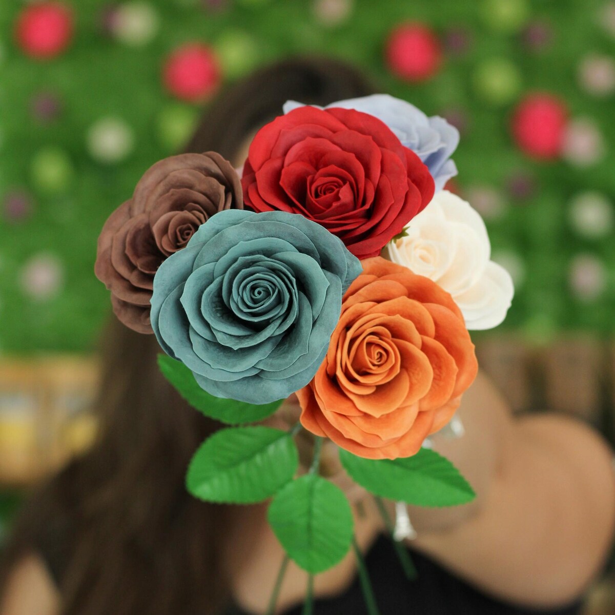 JAK ŻYWA RÓŻA z mydła pachnie na bukiet upominek prezent święta box mydlany