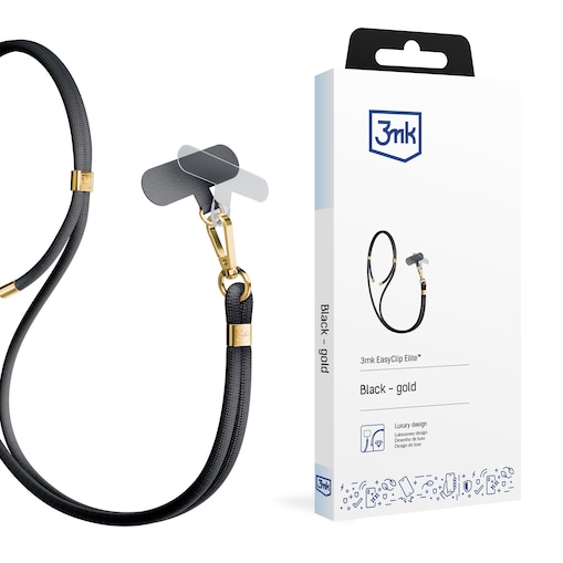 Smycz do telefonu - 3mk EasyClip Elite Black