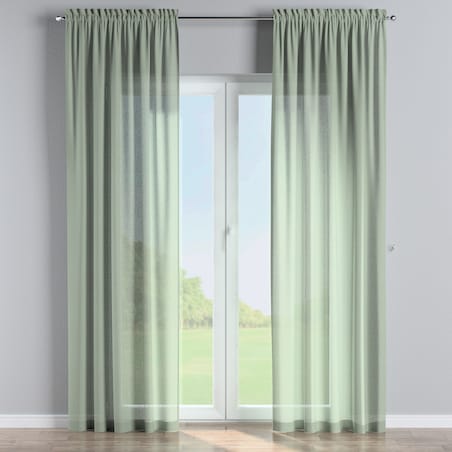 Zasłona na kanale z grzywką 1 szt. 130x260 eukaliptusowo zielony