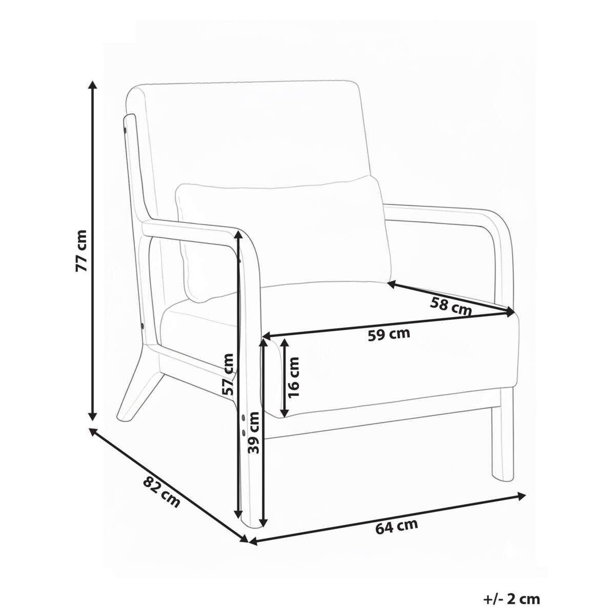 Fotel SORSELE Sztruks Biały