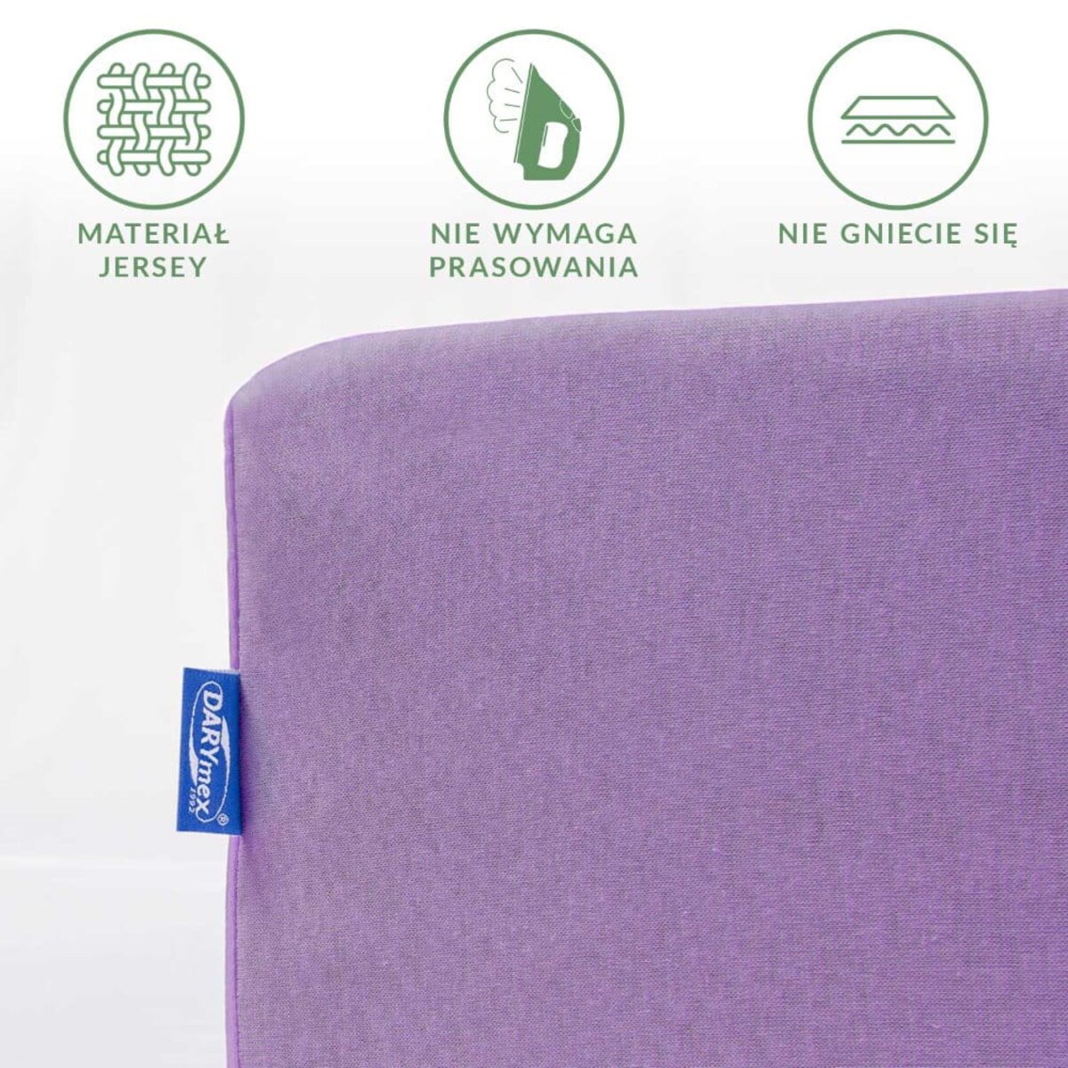 Prześcieradło jersey z gumką 140x200 kolor Jasny fiolet