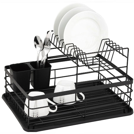 Suszarka do naczyń dwupoziomowa czarna Ociekacz 43x32x27cm KINGHOFF