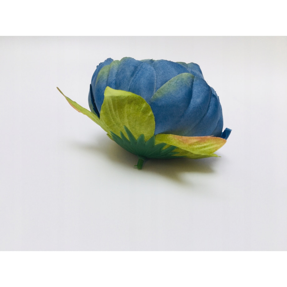 KWIATY sztuczne piwonia niebieska główka wyrobowa do stroika kompozycji